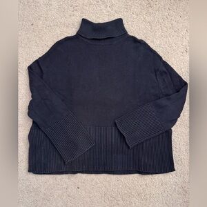 GAP Oversized Split-Hem Turtleneck Sweater